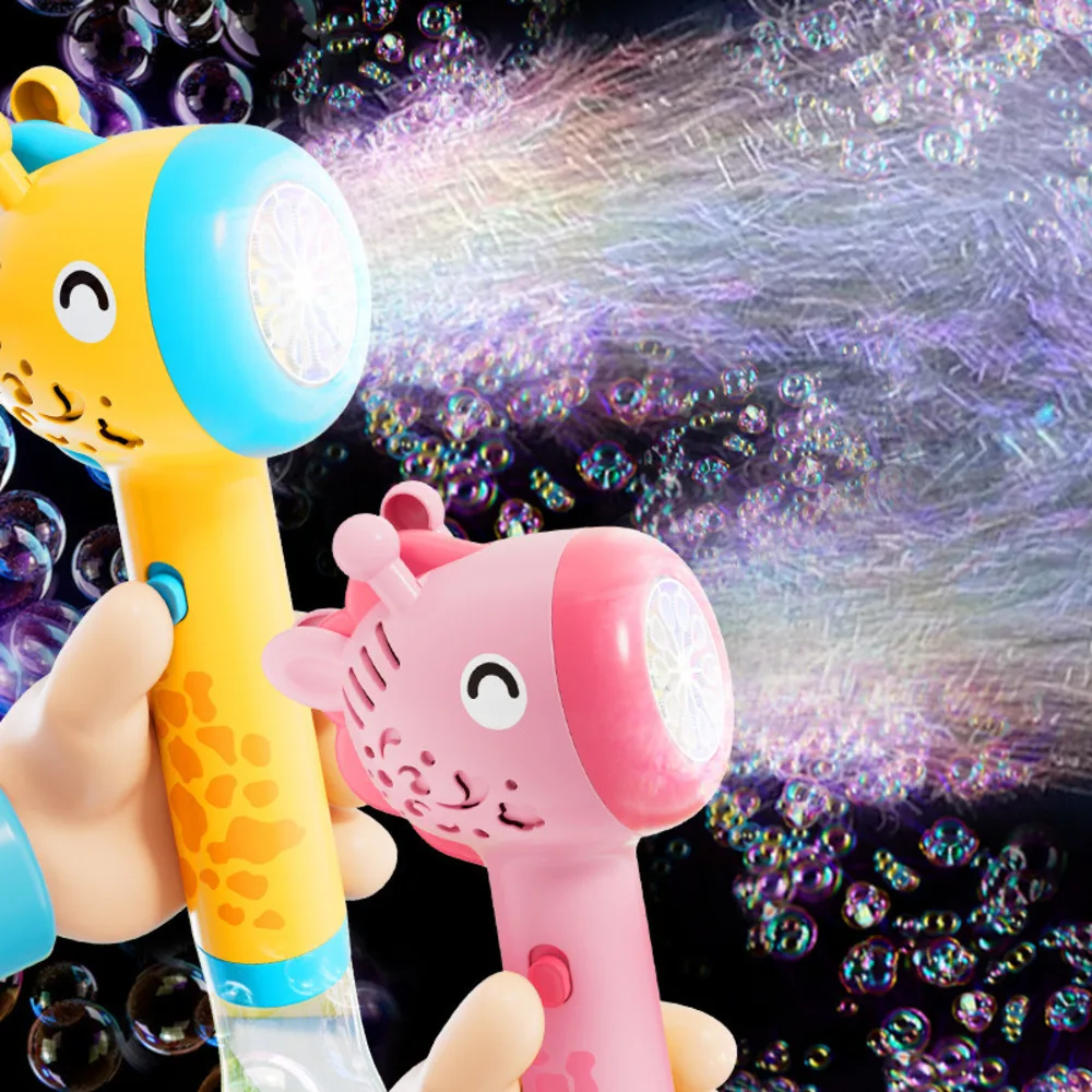 Macchina automatica per soffiare bolle con luci a LED Musica Cartoon Bubble Maker Toy per bambini Bubble Outdoor Indoor Play