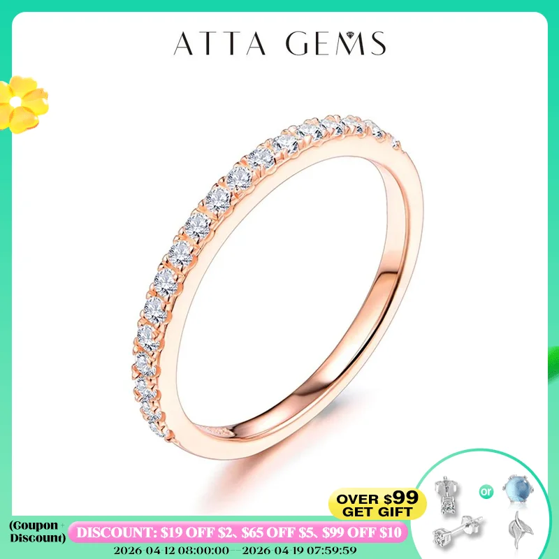 

ATTAGEMS 18-каратное розовое золото с бриллиантом, круглое кольцо с отличной огранкой, всего 0,27 карата, кольцо с муассанитом для девочек, коктейльные украшения