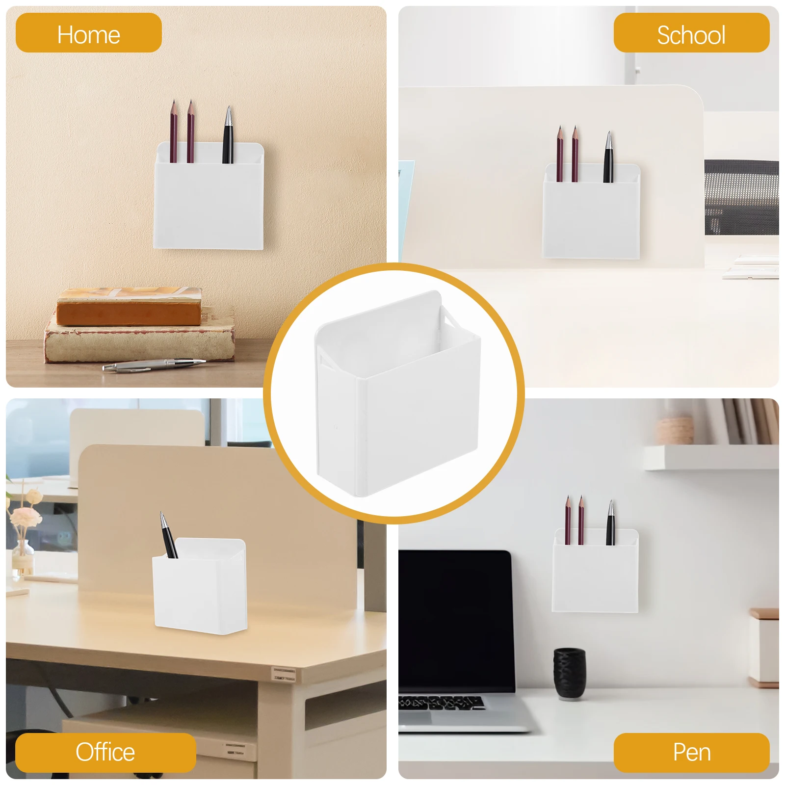 

2pcs Suction Pen Organizer Holder For Whiteboard Marker Storage Adjustable Dividers Abs Material Space Saving Dry Erase