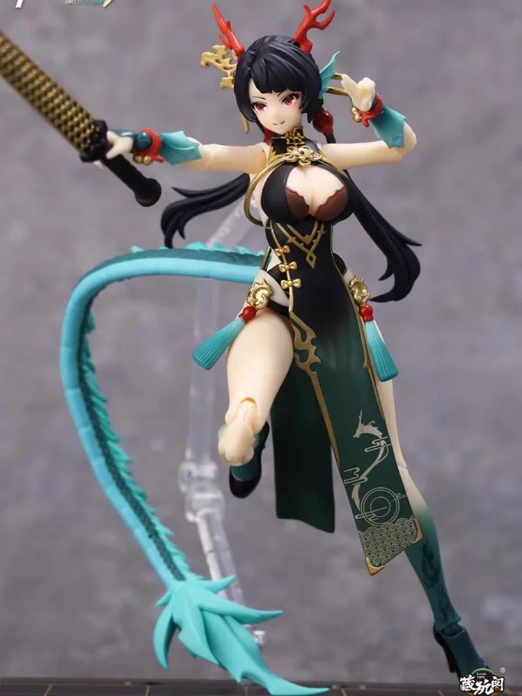CANGTOYS Original 1/12 Loong mignon fille Figurine Mini vert Dragon monstre soldat 6 "blanc Samael Figurine Collection