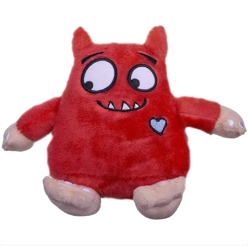 Peluche de Monstre d'Amour Rouge pour Fille et Garçon, Jouets Mignons pour Enfant, Cadeaux de Noël, 25cm, Nouvelle Collection