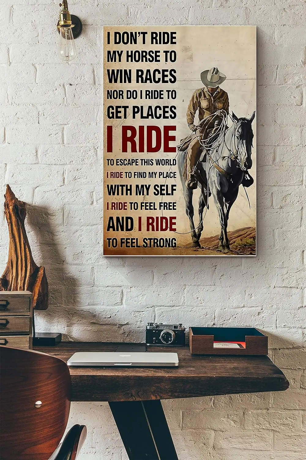 I Don't Ride My Horse To Win Races Retro Metal Tin Sign Vintage Aluminum Sign For Home Decor Room Metal Decor 8x12 Inch