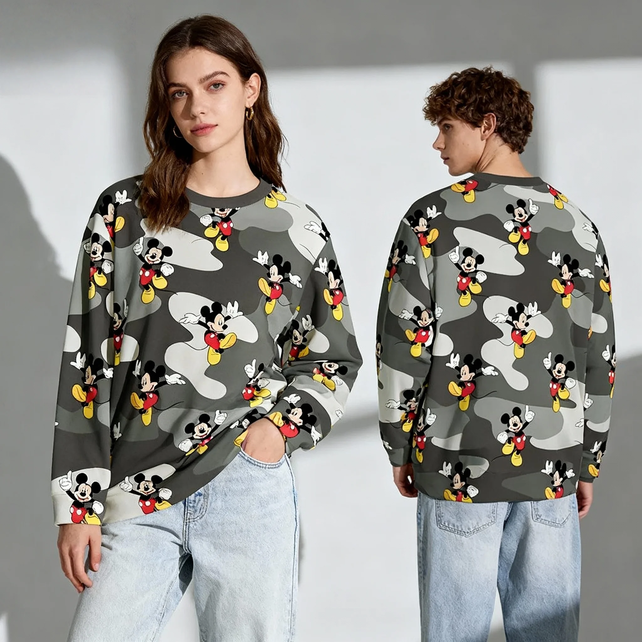 الخريف/الشتاء ديزني عيد الميلاد سلسلة ميكي توي ستوري حلوة باردة المتضخم المرأة الشارع الكبار الأطفال جولة الرقبة هوديي #4