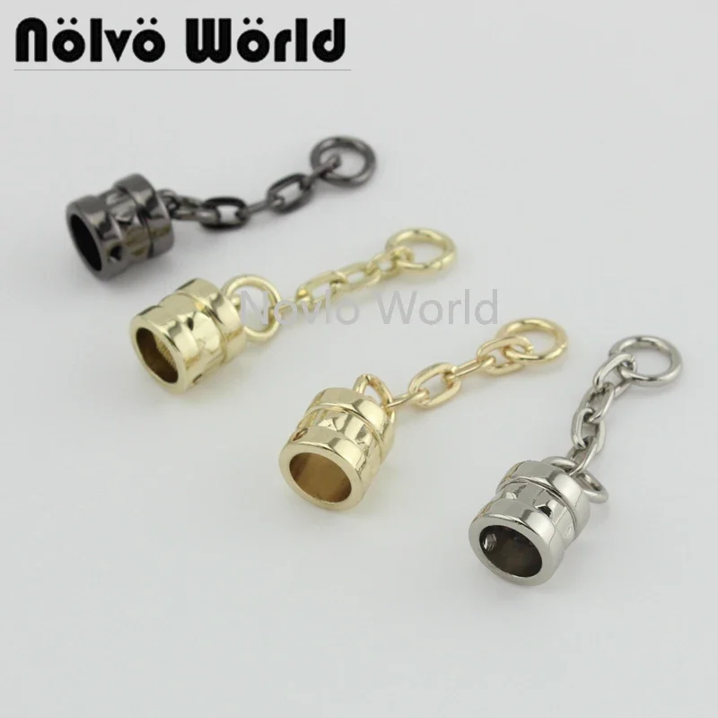 20-100pcs 6 colors 42x8mm high quality metal hanger connects  tassel cap chain connectors hardware accessories