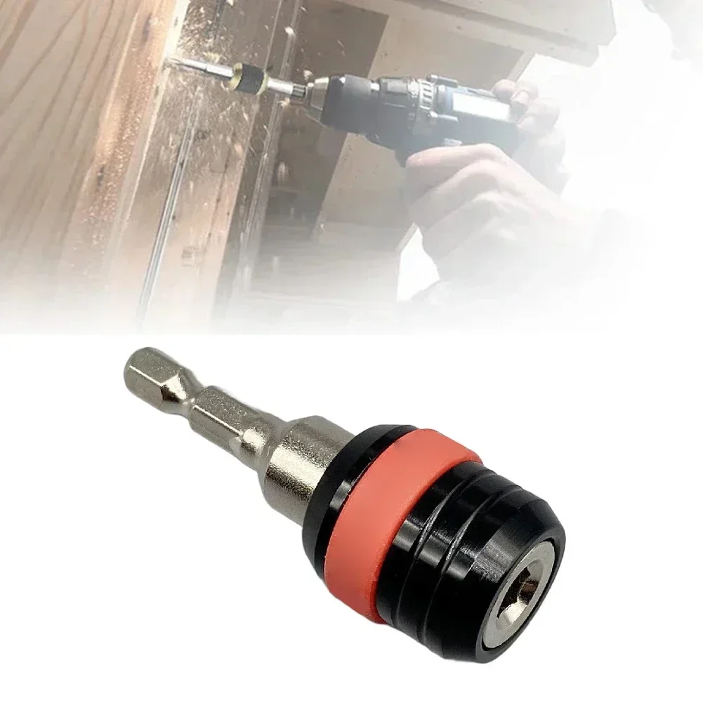 

60mm Hexagonal Shank Quick Coupling Bit Holder 1/4 Inch Self-Locking Drill Chuck Adapter Connector For Power Drills