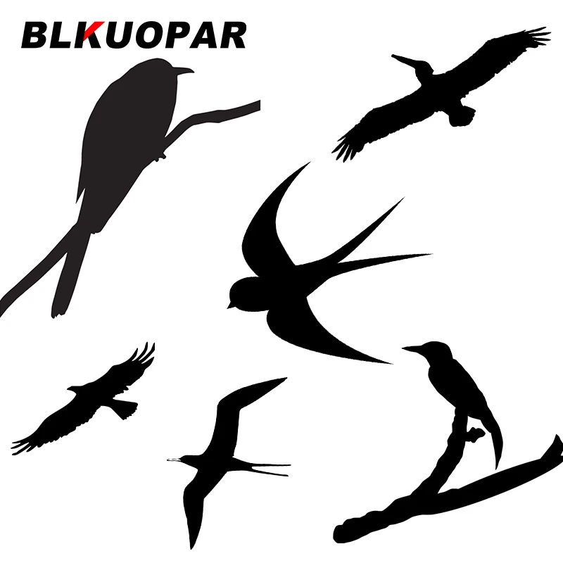 

BLKUOPAR Силуэт летающей ласточки, автомобильные наклейки, вырезанные виниловые наклейки, водостойкий кондиционер, украшение для ноутбука, Стайлинг автомобиля