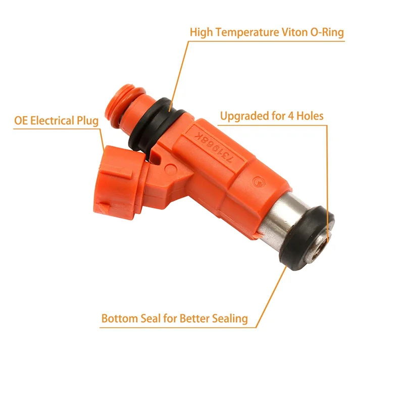 

Аутентичные 4 шт. 880887T1 Запчасти Аксессуары для Mercury 115 Efi 4-тактный топливный инжектор Детали впрыска 880887T-1 Cdh210 68V-8A360-