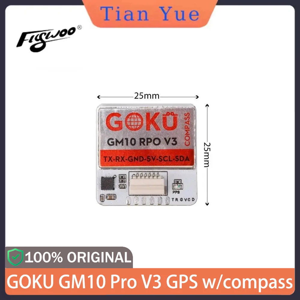 

GPS-модуль Flywoo GM10 Pro V3 с компасом — 72-канальный QMC5883L 25x25 для сменного аксессуара для дрона FPV