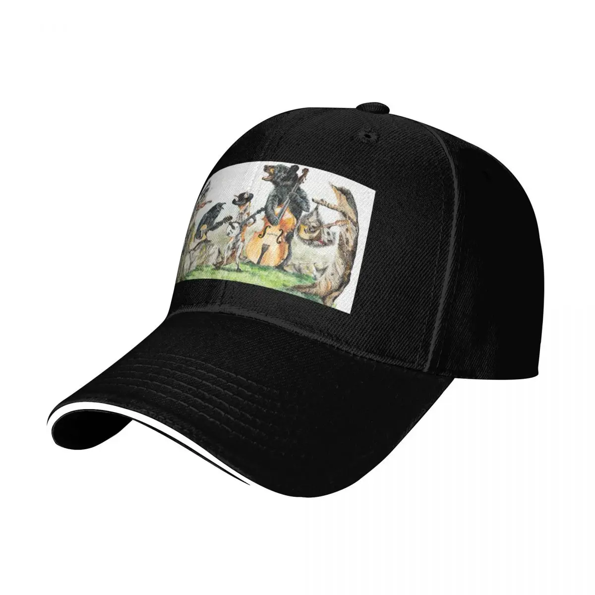 Bluegrass Gang -wild animal music Baseball Cap Cotton Twill Breathable Contrast Two Tone Brim Snapback Flat Bill