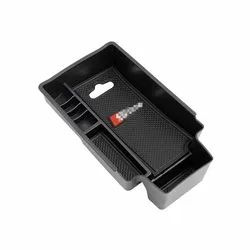 for Audi Q5 8R Q3 8U Armrest Box Storage Stowing Tidying Car Organizer Accessories 2010 2011 2012 2013 2014 2015 2016 2017 2018