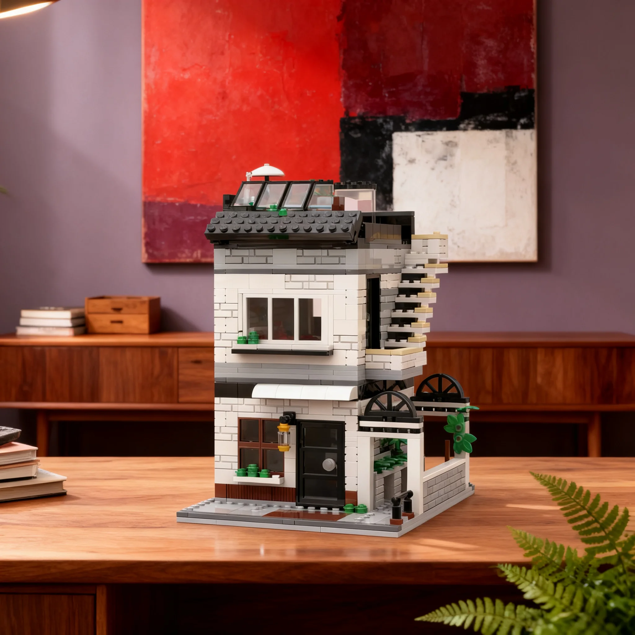 832pcs MOC City Apartment House Model Building Blocks Architecture Display Creative DIY Collection Idea Education Birthday Craft