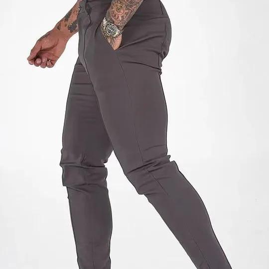 

Мужские повседневные брюки весна-лето, прямого кроя, зауженные, для активного отдыха, из хлопка, с высокой эластичностью, CleanFit, однотонные, нейтральные цвета