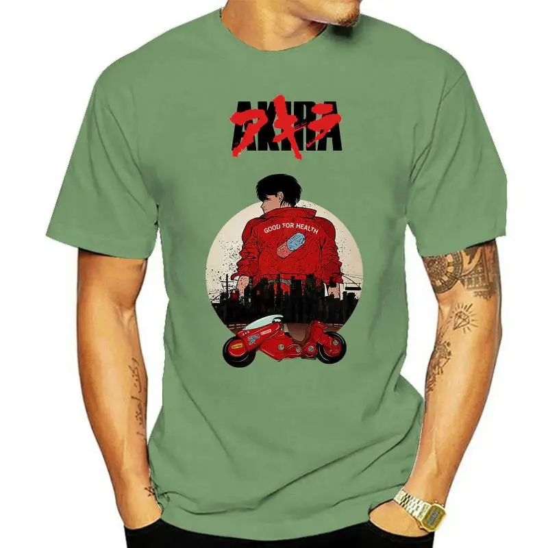 Anime Akira V3 Katsuhiro Otomo 1988 T Shirt (White Yellow) All Sizes S-3Xl Cotton Short Sleeve Tee Shirt