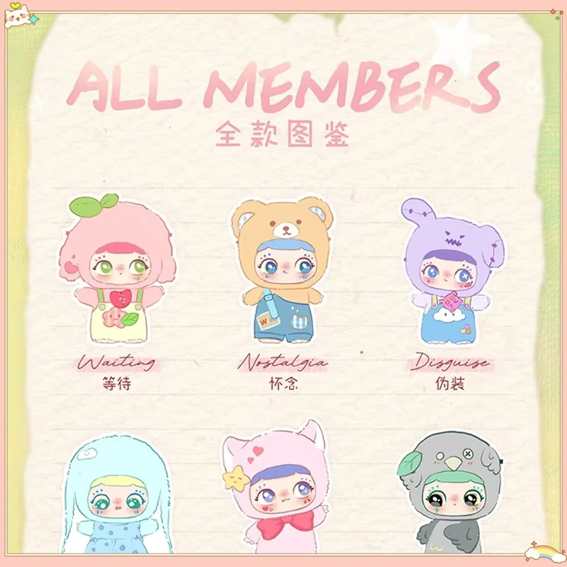 جديد Wiwi Forest Secret World Series الفينيل القطيفة صندوق أعمى لطيف سطح المكتب الديكور على ظهره قلادة العنصر العصري مفاجأة هدية