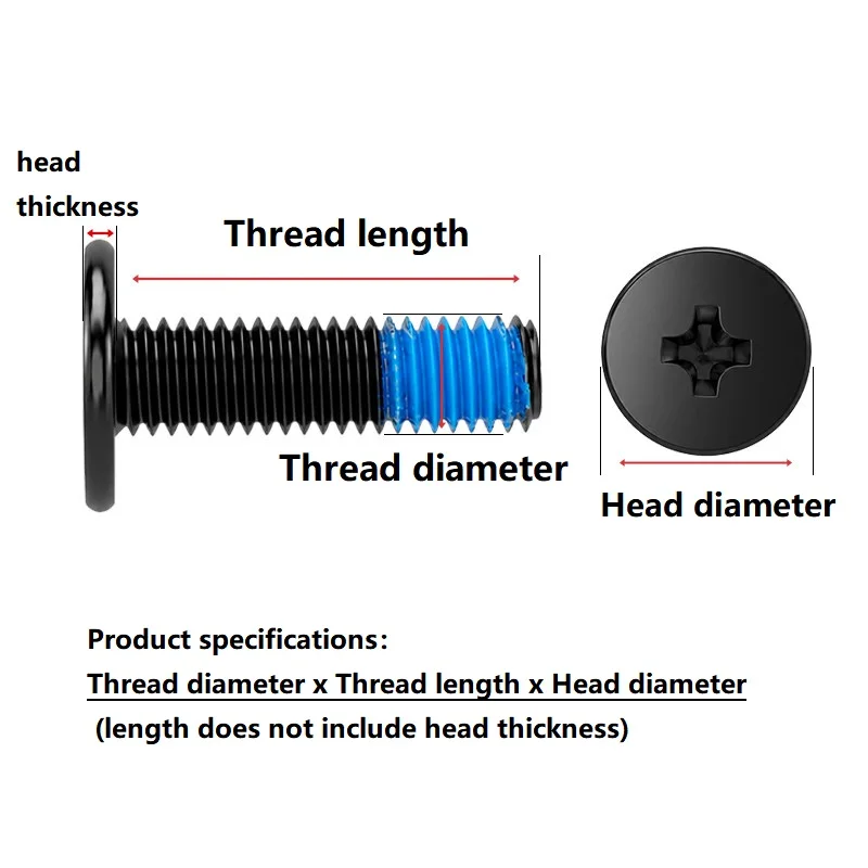 M2 M2.5 M3 M4 M5 M6 M8 CM Screws Black Laptop Dispense Flat Head Screws