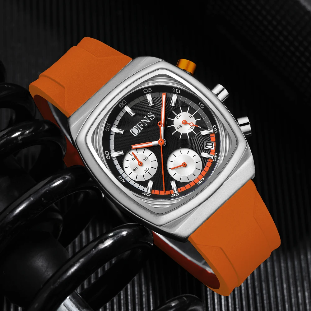 Customized New Men Quatz Watches for Man Sport Analog Mechanical Wristwatch Silicone Strap Stainless Steel Pagani Designs Reloj