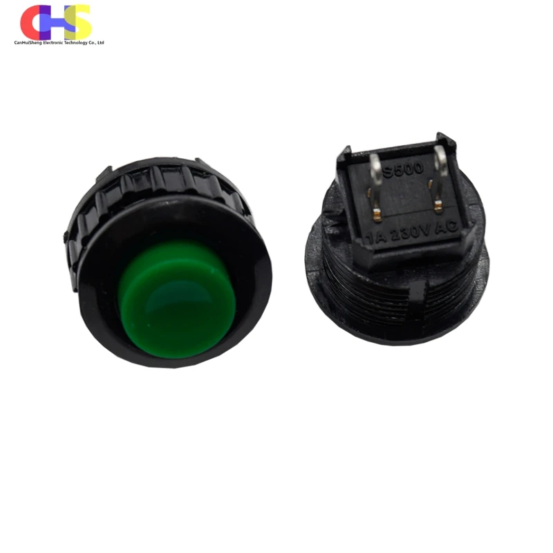5pcs DS-500 Normally open Press On Lock Free Self Reset Button Switch 1A DS-501 Lockless Switch Installation hole 14mm