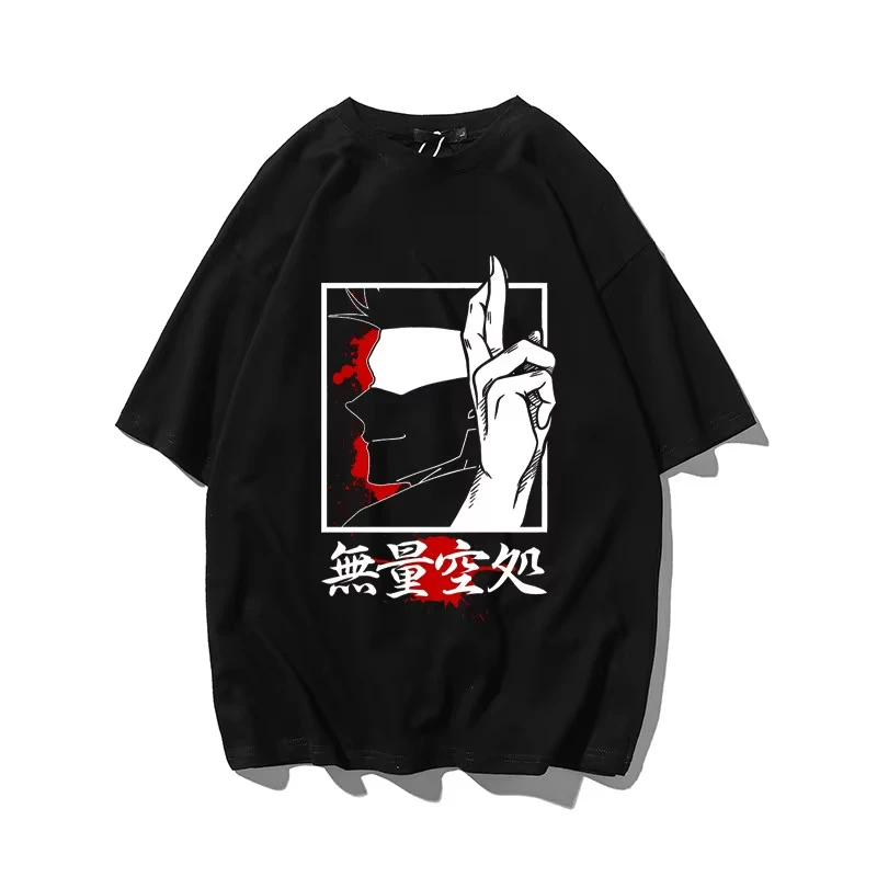 

Japanese Animation Printing Magic in Summer Returns To The Battle of Wutiaowu Short Sleeve T-shirt Men and Women Anime Cotton