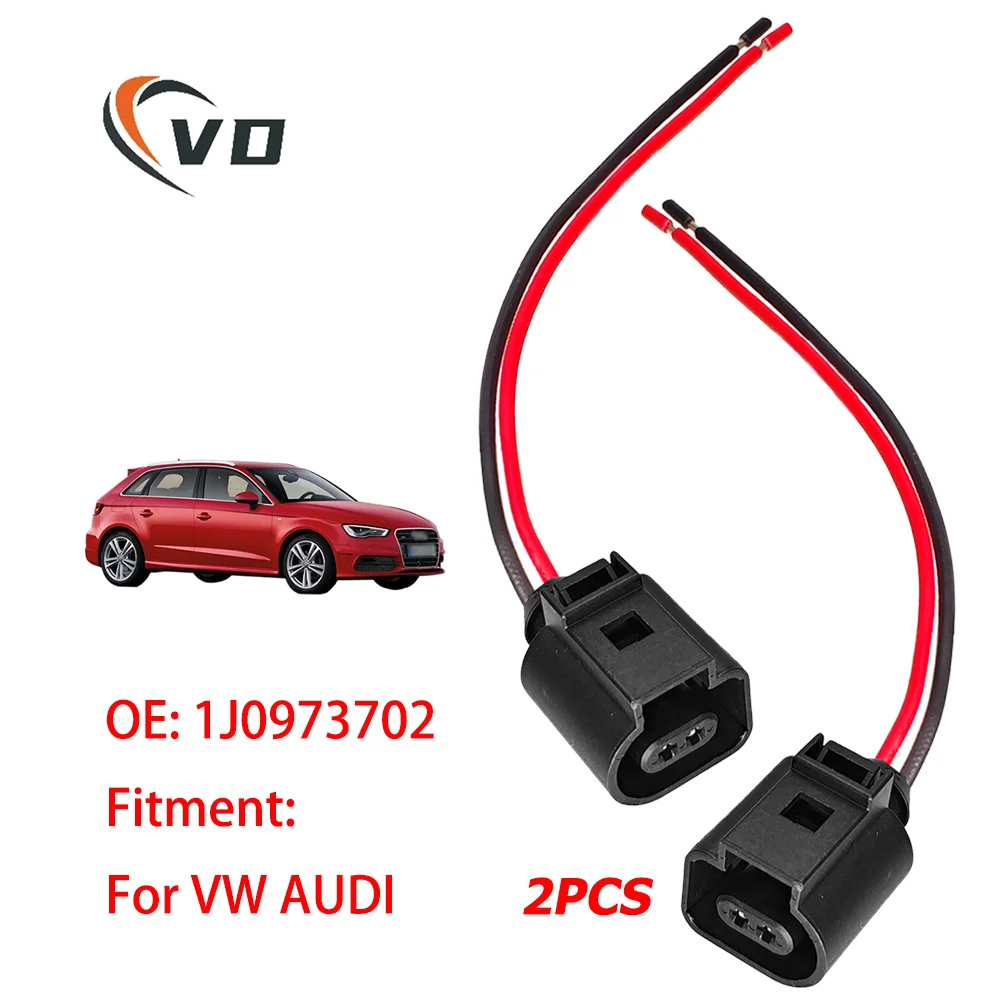 2x conector de desgaste da pastilha de freio plug trança pré-fio para vw golf iv v vi vii polo passat b5.5/6/7/8 audi a1/3/4/5/6/7/8 q3/5/7