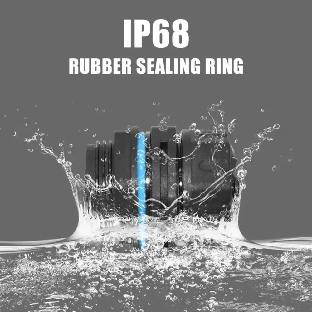 Tight Sealing Ring RJ45 Network Waterproof Connector Dustproof Durable Cat6 Ethernet LAN Cable Male To Female Anti-corrosion
