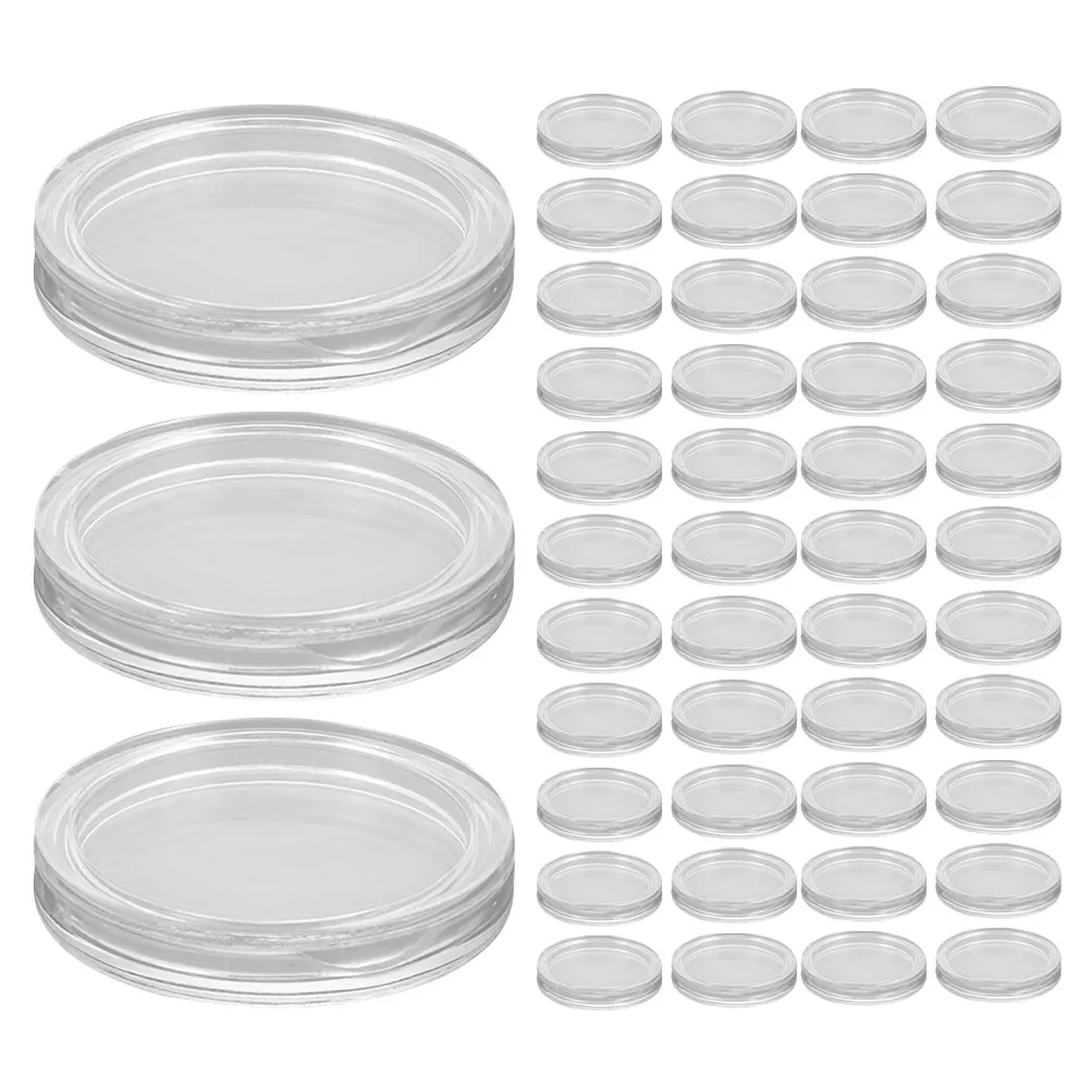 

100 шт. прозрачных капсул для монет 25 мм, акриловые защитные футляры для монет, портативные круглые пластиковые контейнеры для коллекционеров, для демонстрации и хранения