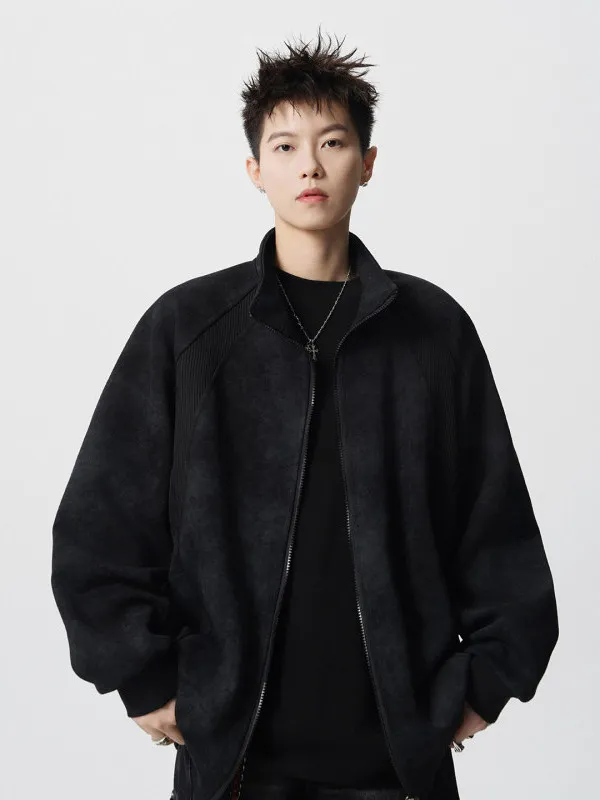 

American Sle Tie Dye Zipper Long Sve Cardigan Hoodie Men's Large Size Trendy Brand Cleanfit Lazy Sle Couple Jaet