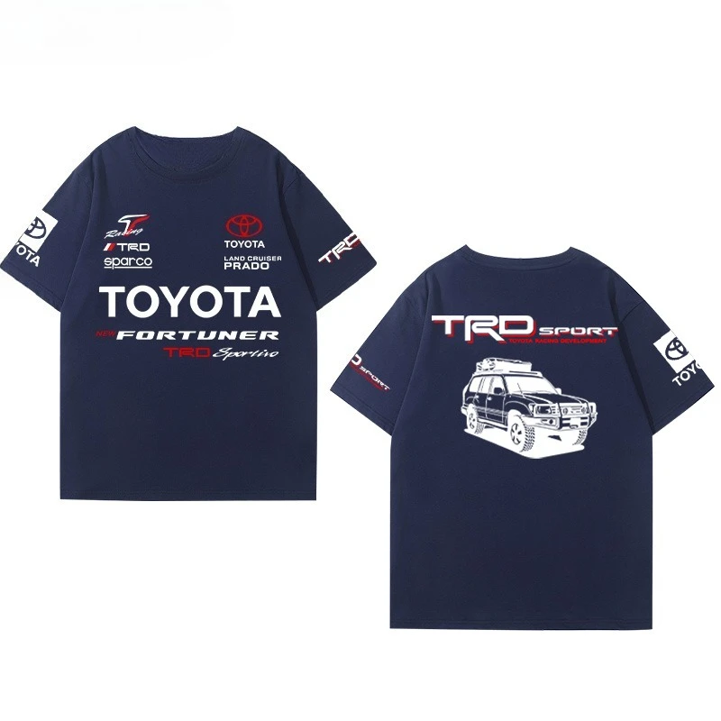 2025 Summer Toyota Custom GR86 Car Friends Association WRC Racing Around The Cotton Men's Short-sleeved T-shirt Fashion