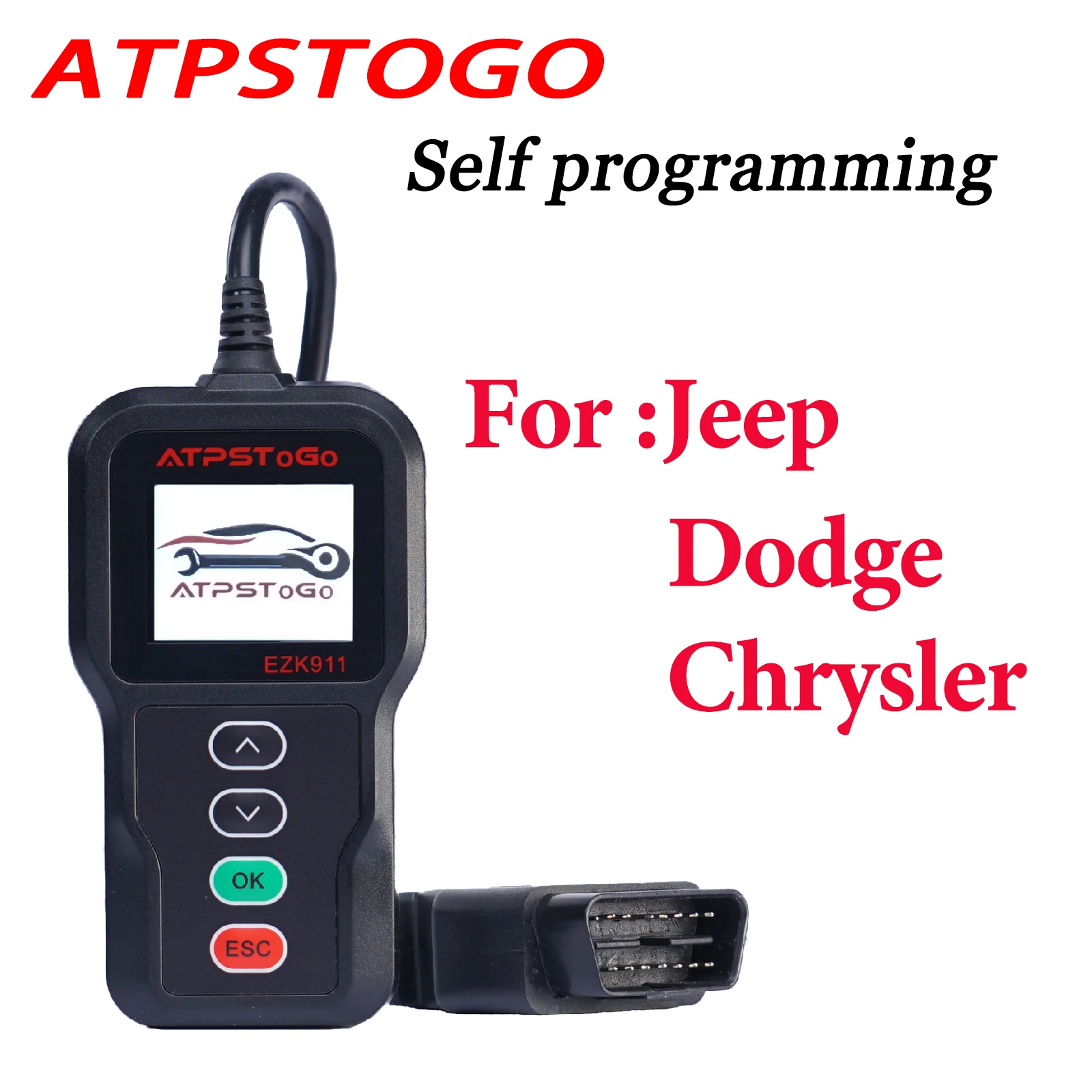 ATPSTOGO EZK911 New Remote Key Fob Programmer key programming key Fob Tool For Select RAM Chrysler Dodge Jeep Honda ACURA 