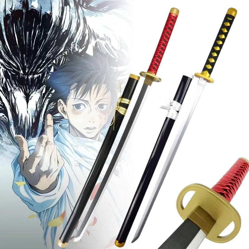 40 pulgadas Okkotsu Yuta Katana Jujutsu Kaisen Anime Cosplay Sabre cuchillo de madera Ninja tamaño Real japonés Katana Samurai espada regalo