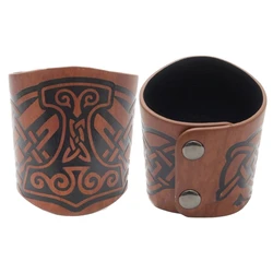 Embossing Armguard Leather Handmade Wrist Cuffs Guards Ethnic Tribal