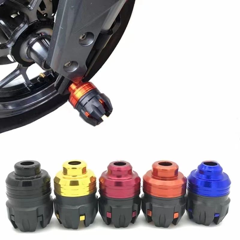 1Pair Universal Front Suspension Protection Cup Frame Slider Falling Protector for Motorcycle Scooter E-Bike Aluminum and ABS