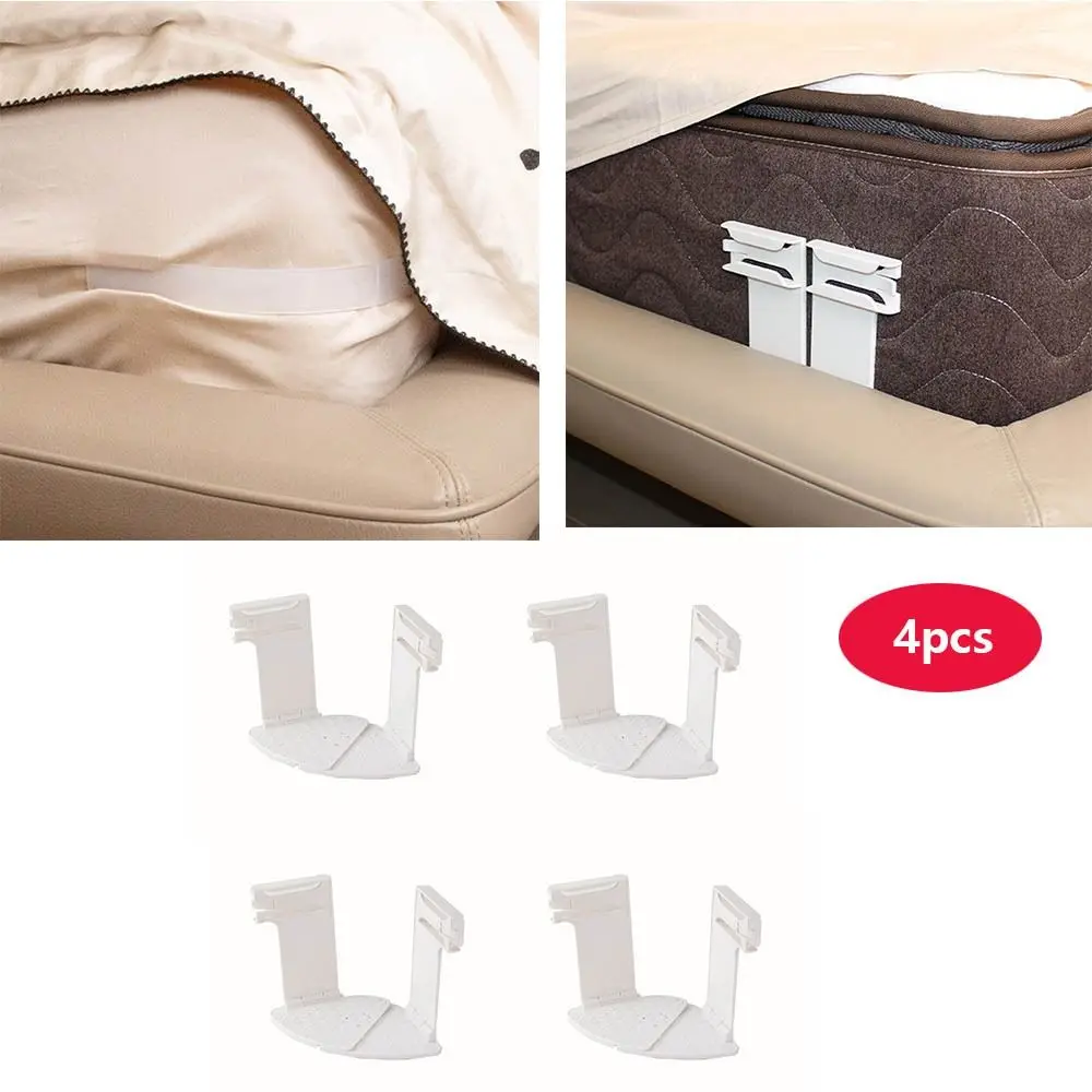 

4pcs Foldable Bed Cover Fixing Clip Rotating Anti-Shift Bed Sheet Holder Invisible Needle- free Bed Sheet Grippers