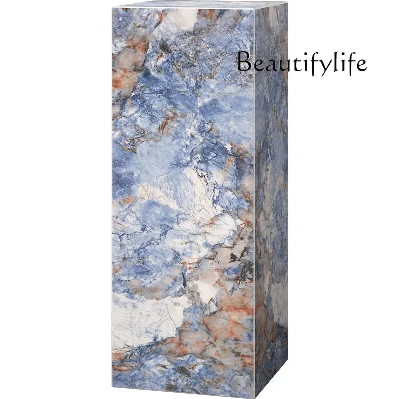 X40 Green Marble Sculpture Base Customization, Living Room Floor Base Ornament