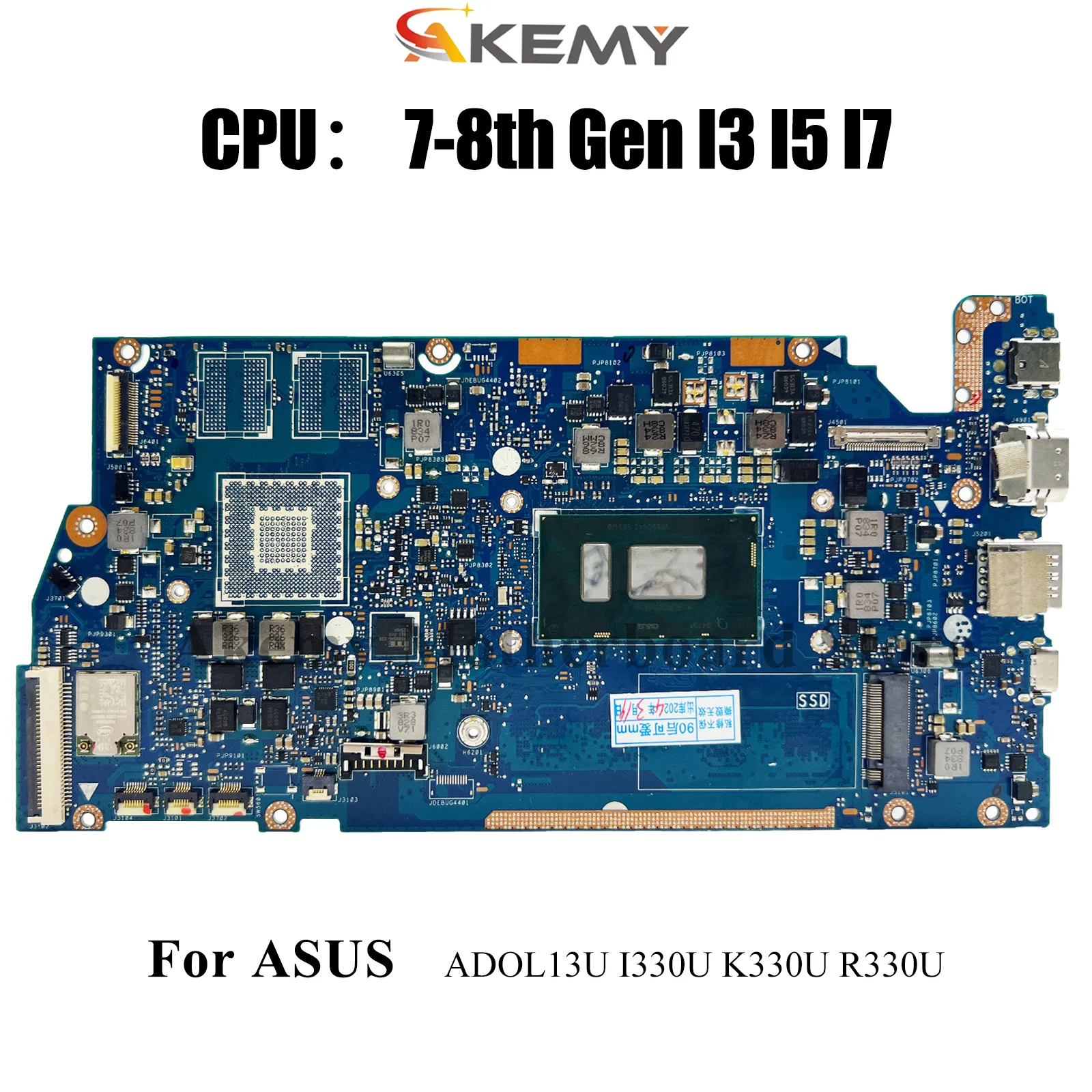 

X330UA Laptop Motherboard For ASUS V330U K330U S330U X330UN ADOL13U I330U X330U X330UL X330UF R330U Mainboard With I3 I5 I7 CPU