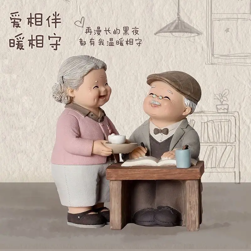 Grandparents Model Ornament Creative Sweety Lovers Couple Ornaments Modern Home Decoration Living Room For Office Table Gift