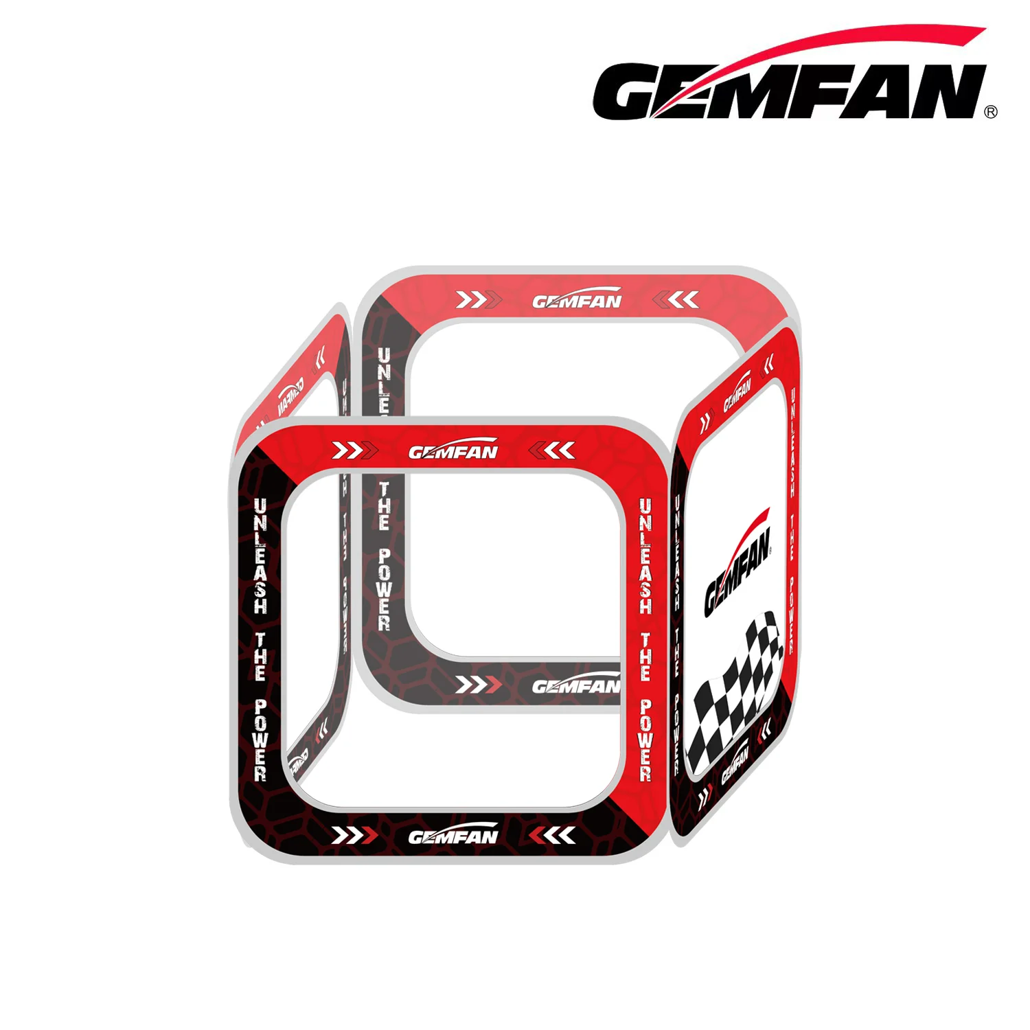 Gemfan 4 in1 Race Gates deflettore staccabile bordo riflettente 80 x80mm per FPV Flight Practice Racing all\'aperto