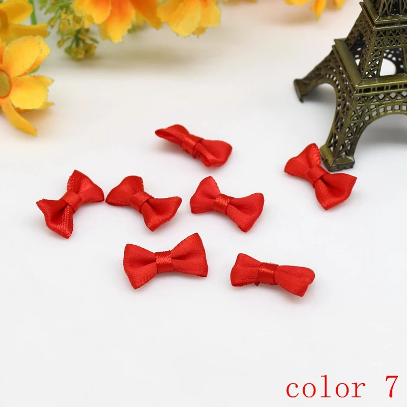 50/100 Stück 10mm-20mm Kleine Satinband-Schleifen Blumenband-Schleifen Bastelbedarf Kinderkleidung Hochzeit Party Nähen DIY Dekorationen – Detail 11