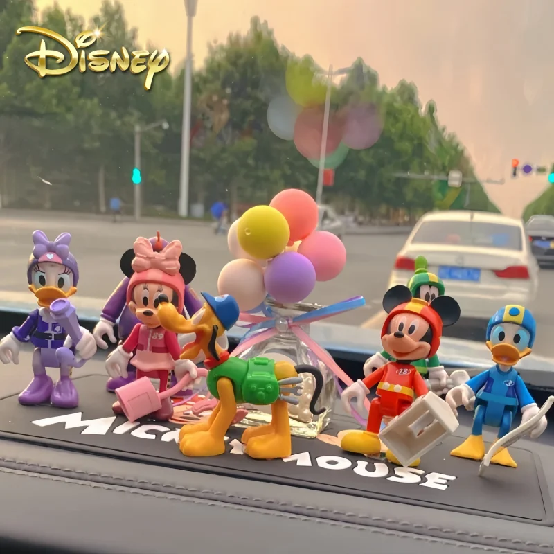 Disney figuras de ação, mickey, minnie mouse, donald, margarida, pato, pateta, pluto, modelo artesanal, brinquedos da boneca, 7 pcs/set