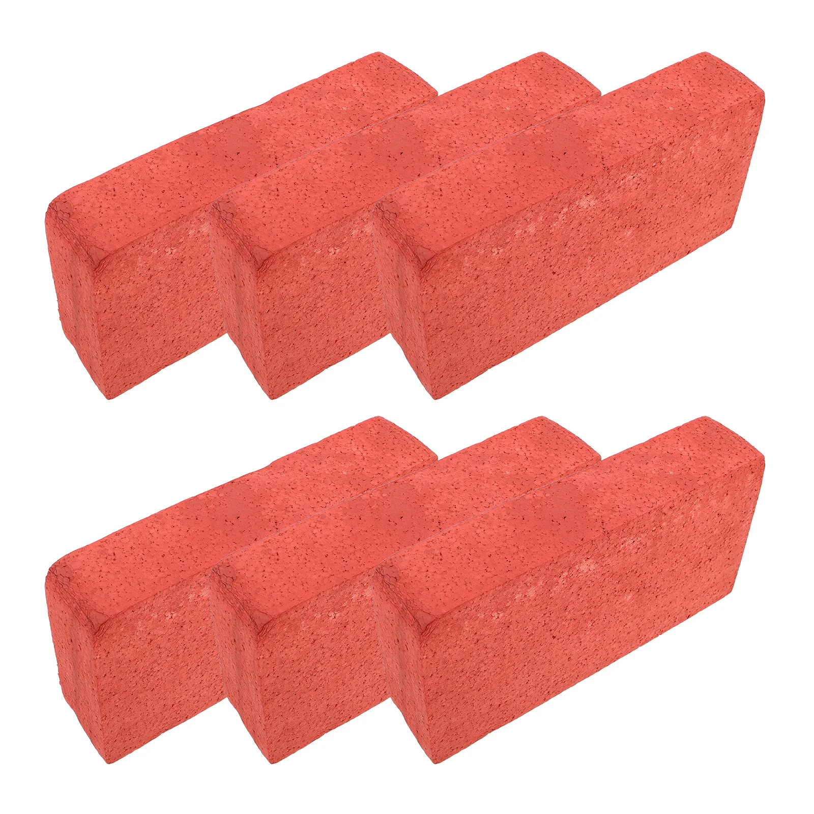 

6Pcs Film Props Realistic Foam Simulation Brick Red Stage Performance Prop for Magician Tricks Halloween Gimmick Lightweight
