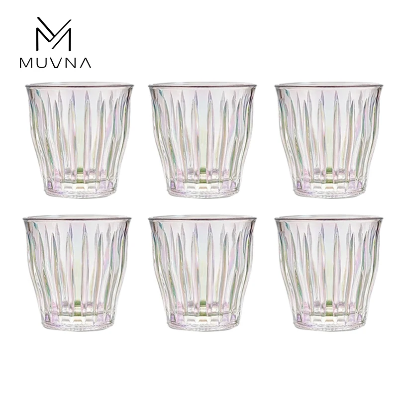 MUVNA 6PCS 100ml Glass Coffee Cups Spirits Shot Cup Party Bar Wedding Glasses  Cocktail Pint Bullet Vodka Cup Espresso Cup