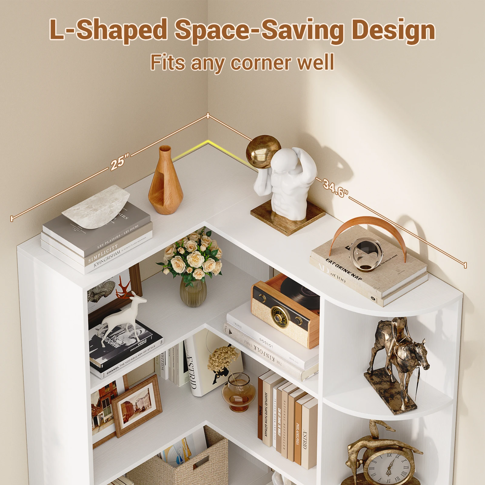 6-Tier Corner Bookshelf 5
