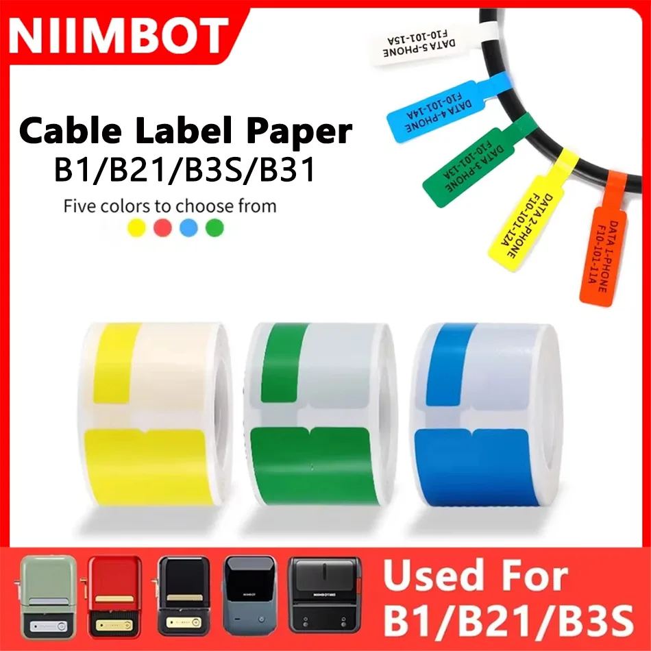 

Умный портативный мини-принтер Niimbot, наклейка для кабеля, самоклеящаяся водонепроницаемая и масляная бирка для B1 B21 B203