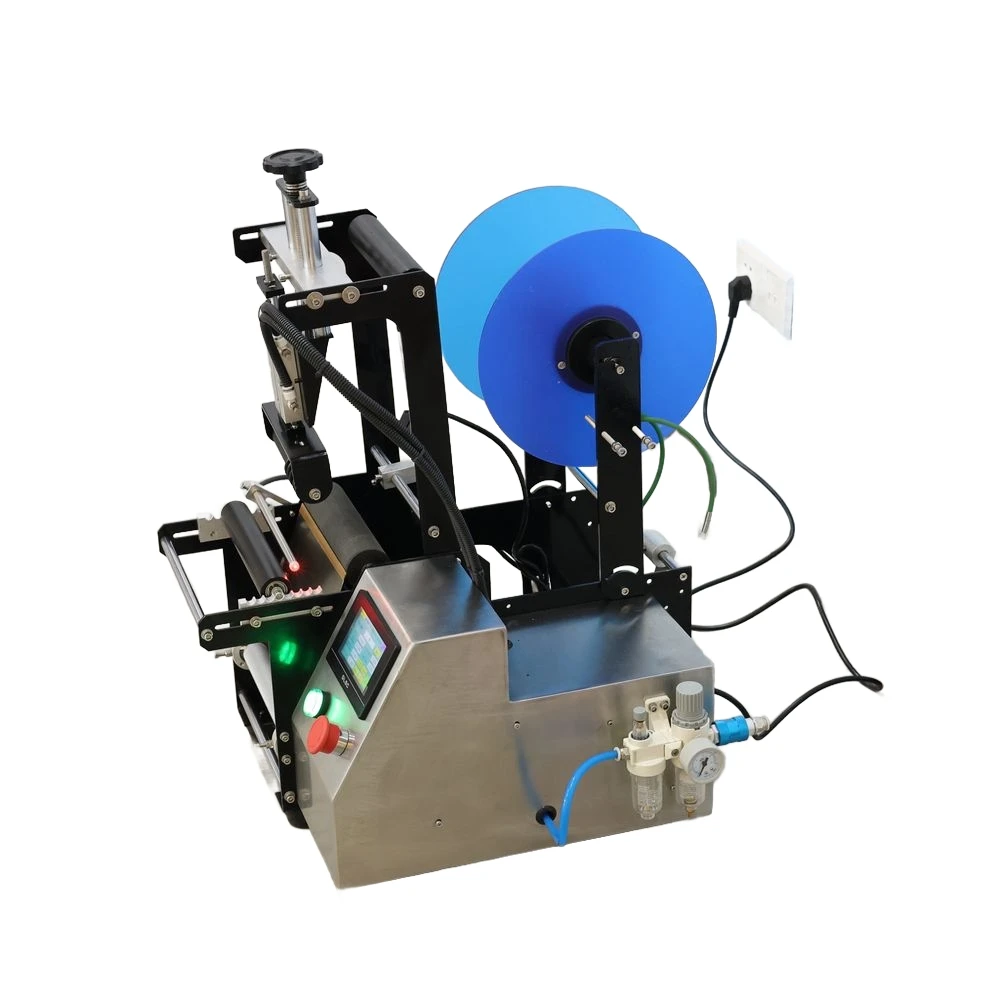 

ZS-YP100 Semi-automatic Coding Labeling Machine Small Size Labeling Round Bottle PE Plastic Bottle Glass Bottle Labeling Machine