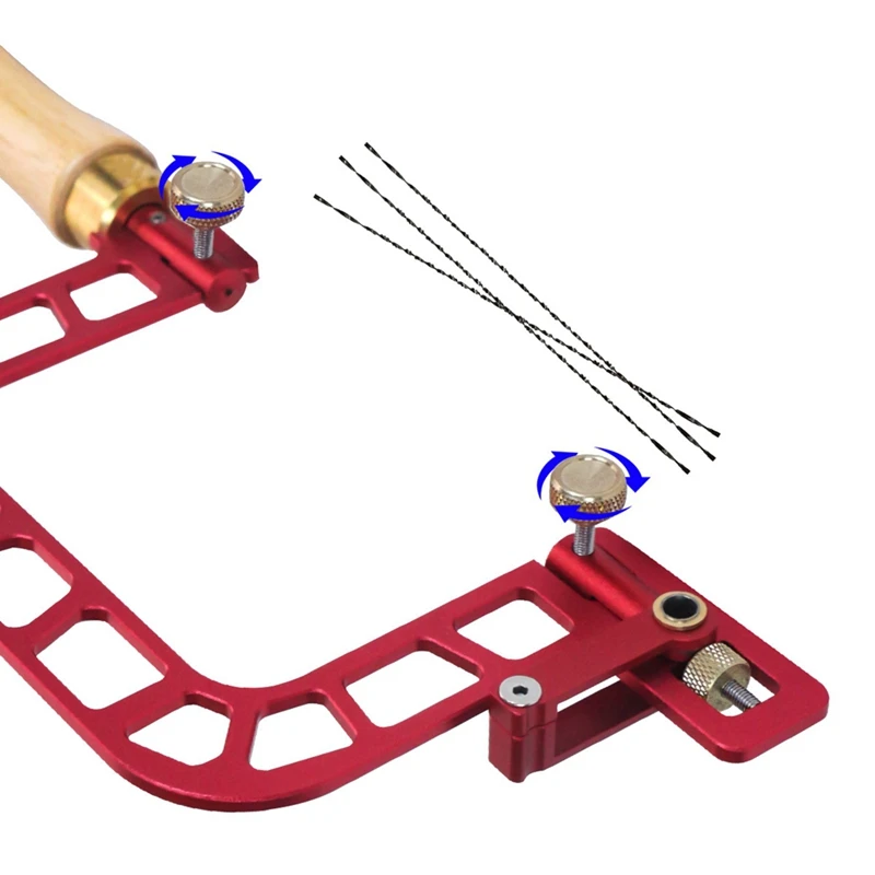 HLZS-Woodworking Special Hand-Made Wire Saw, Pattern Saw, Aluminum Alloy Hand Saw, Multi-Function Curved Saw