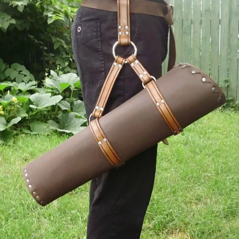 

Medieval Vintage PU Leather Waist Belt Archery Quiver Hip Side Arrow Holder Case Steampunk Bow Hunting Bag Holster Cosplay Props