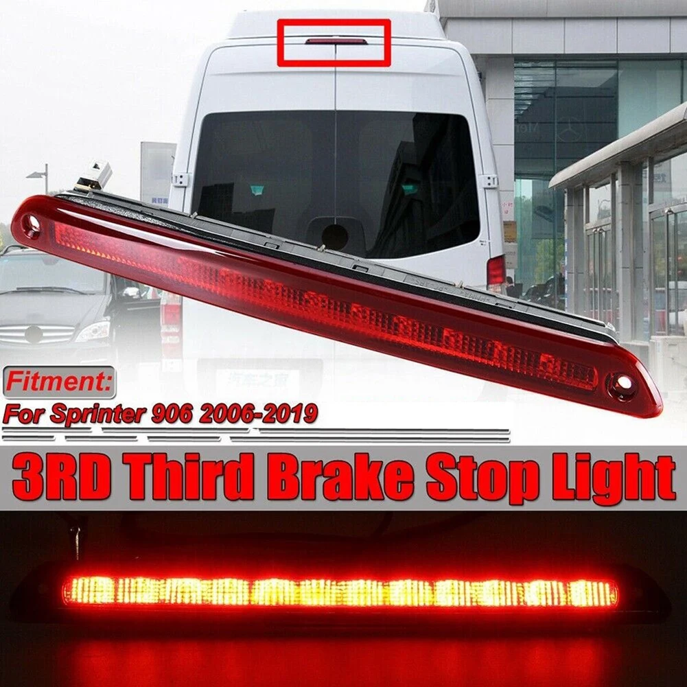 Car High Mount 3rd Third Brake Light Light Bar Replaces A9068200456 2E0945097 Compatible For Sprinter W906 Craft 2006-2016