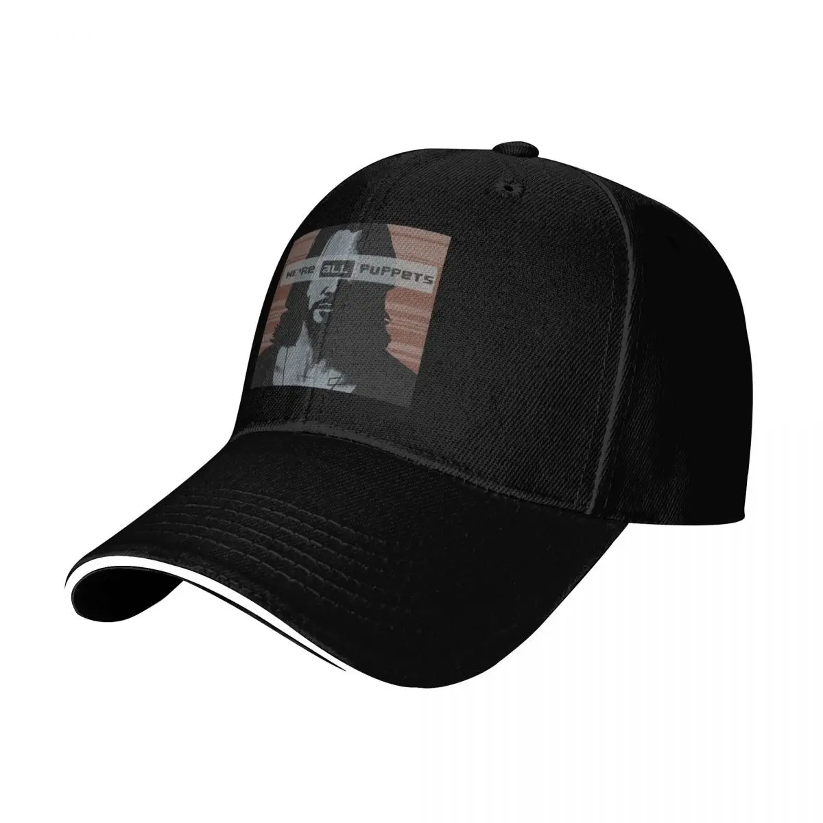 We’re All Puppets Baseball Cap Quick Dry Performance Cotton Twill Breathable Contrast Two Tone Brim