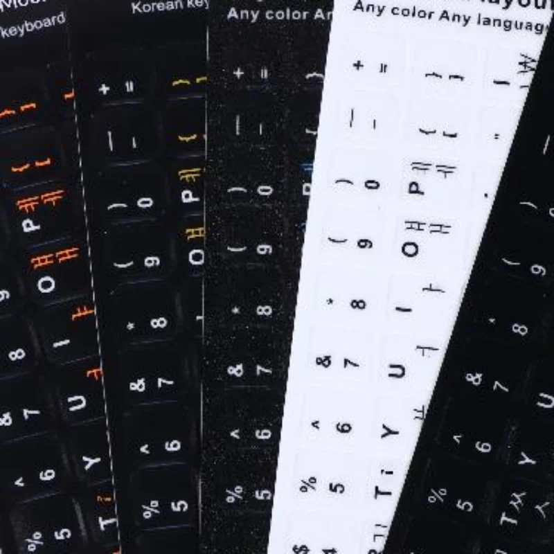 5Pcs Korean Keyboard Stickers Waterproof PVC Keyboard Decals For Laptop Desktop PC Decoration Universal Stickers