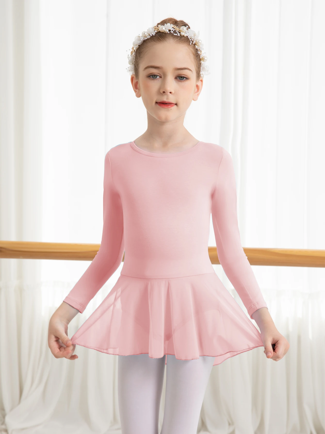 Mädchen Ballett Trikot glänzende Rüschen ärmel Tanz kleid mit kreuz und quer zurück Kleinkind Ballerina Outfits