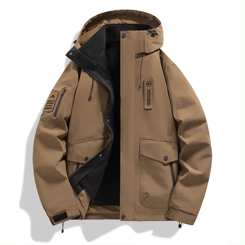 

The Cold Detachable Windproof and Waterproof Two-piece Set Mountain Climbing Outdoor Jacket Climbing Wear Hot Roupas Masculinas